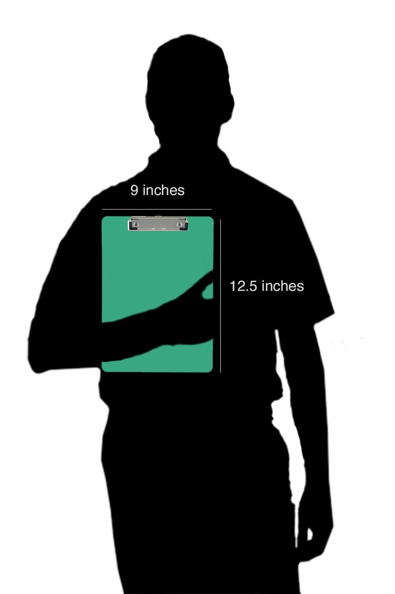 Trade Quest Plastic Clipboard Opaque Color Letter Size Low Profile Clip (Pack of 6) (Sea Green) - Image 4